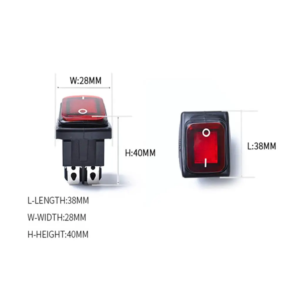 Водонепроницаемый кулисный переключатель с ламсветильник 12 В 4 контакта Dpst DPST