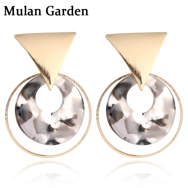 M & G Модные полые круглые леопардовые серьги для женщин подвеска уксусная кислота