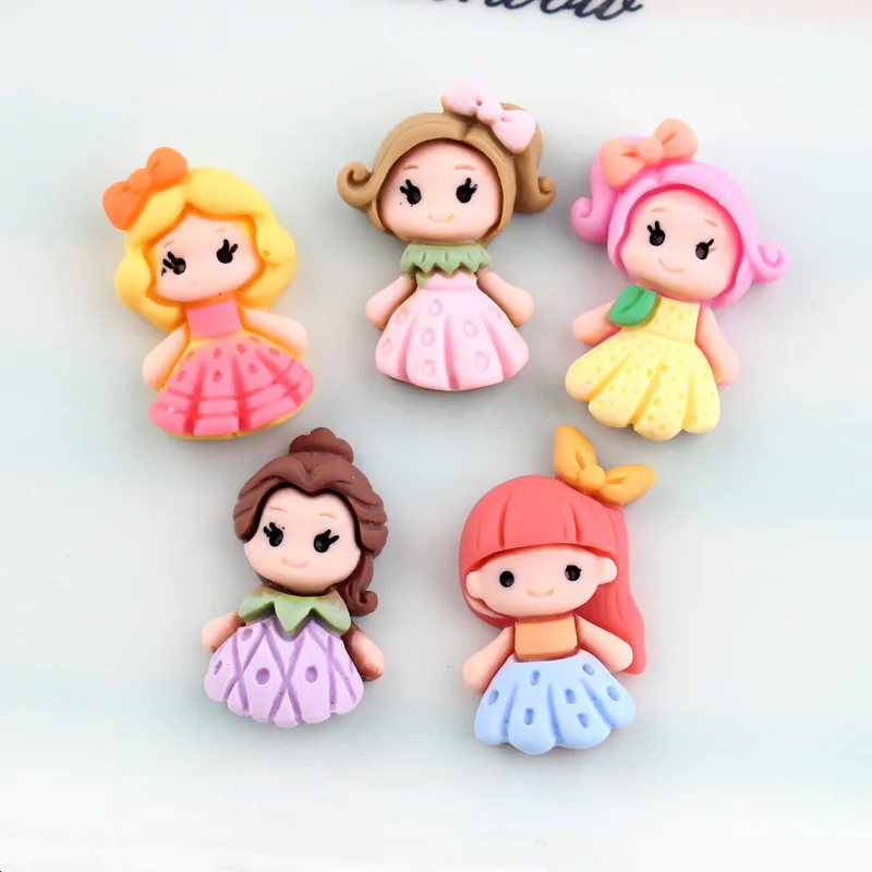 

8pcs Resin Cartoon Girl Charms For DIY Slime Jewelry Making Accessories Phone Decoration Supplies