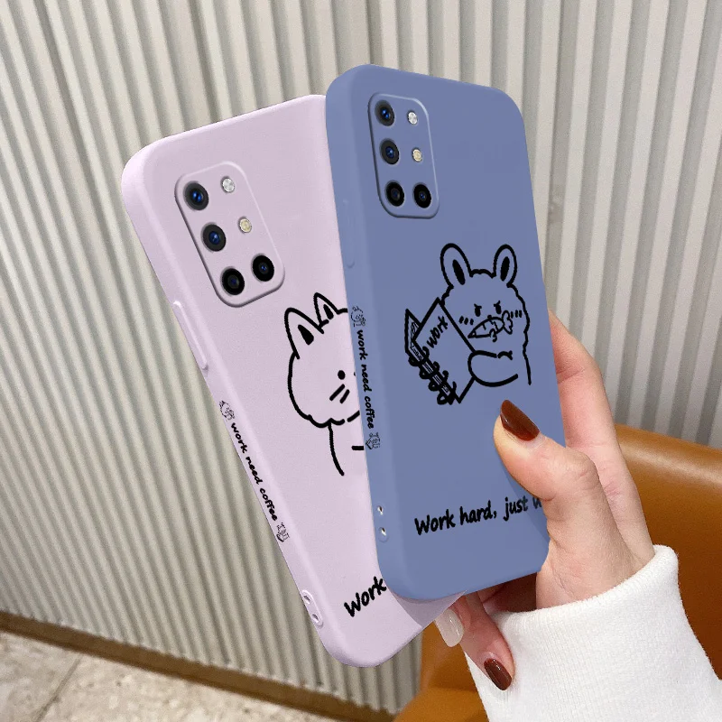 

Motivated Cartoon Cat Shockproof Camera Lens Protect Case For Oneplus 8t Soft Liquid Silicone Phone Cover For 9 9pro 9r pro