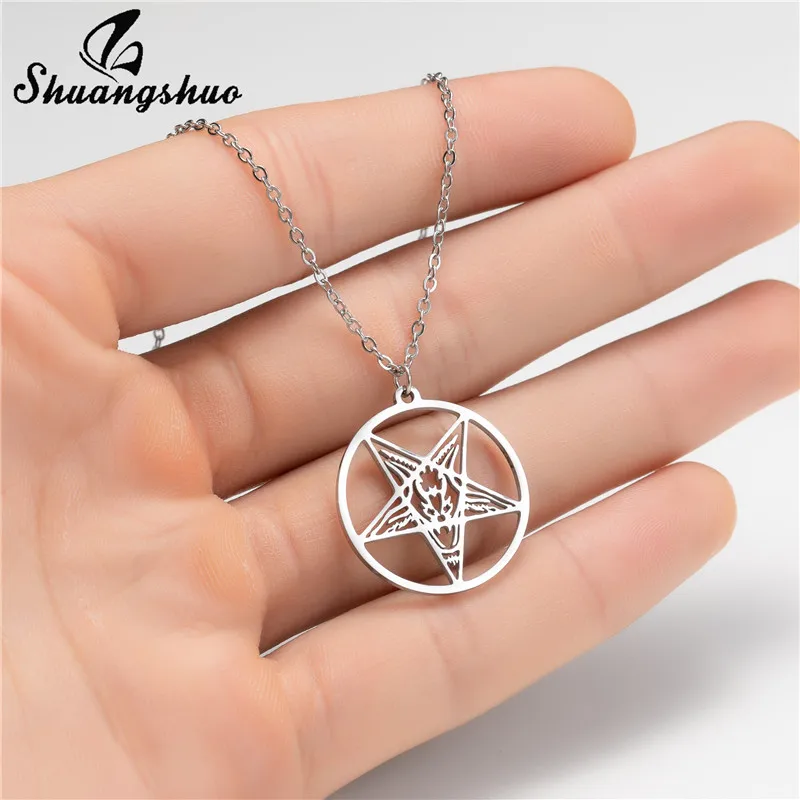 Большой Талисман Baphomet цепочка из нержавеющей стали подвеска для мужчин женщин