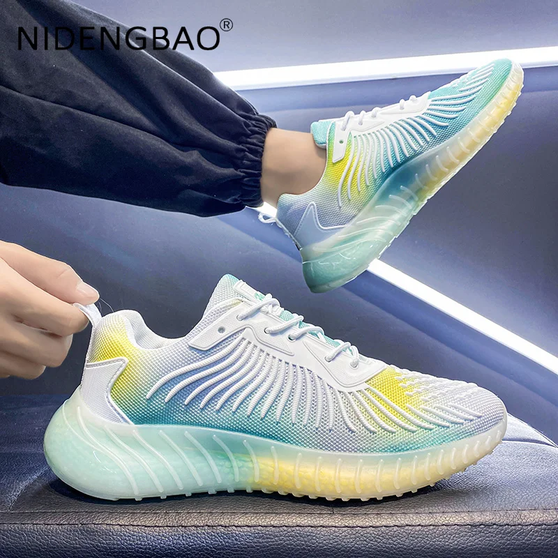 Men's Sneakers Spring Autumn Running Sports Shoes Fashion Colorful Breathable Anti Skid Casual Shoes Zapatillas Hombre