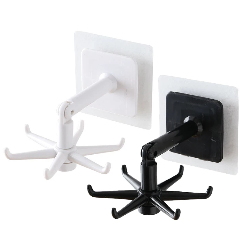

New Punch-free Non-marking Stickers Kitchen Can Be Rotated 360 Degrees Oversized Weighing Hook For Kitchen Organizer And Storage