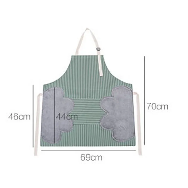 

Kitchen Apron Wipeable Waterproof Oil-Proof Apron Striped Fashion Design For Woman Good Life Household Aprons Kitchen Supplies