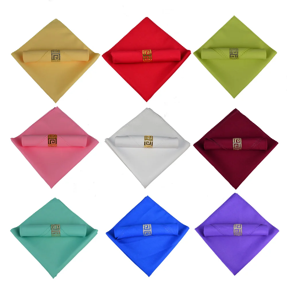 Недорогие Столовые Салфетки из полиэстера 20 штук белые красные розовые синие