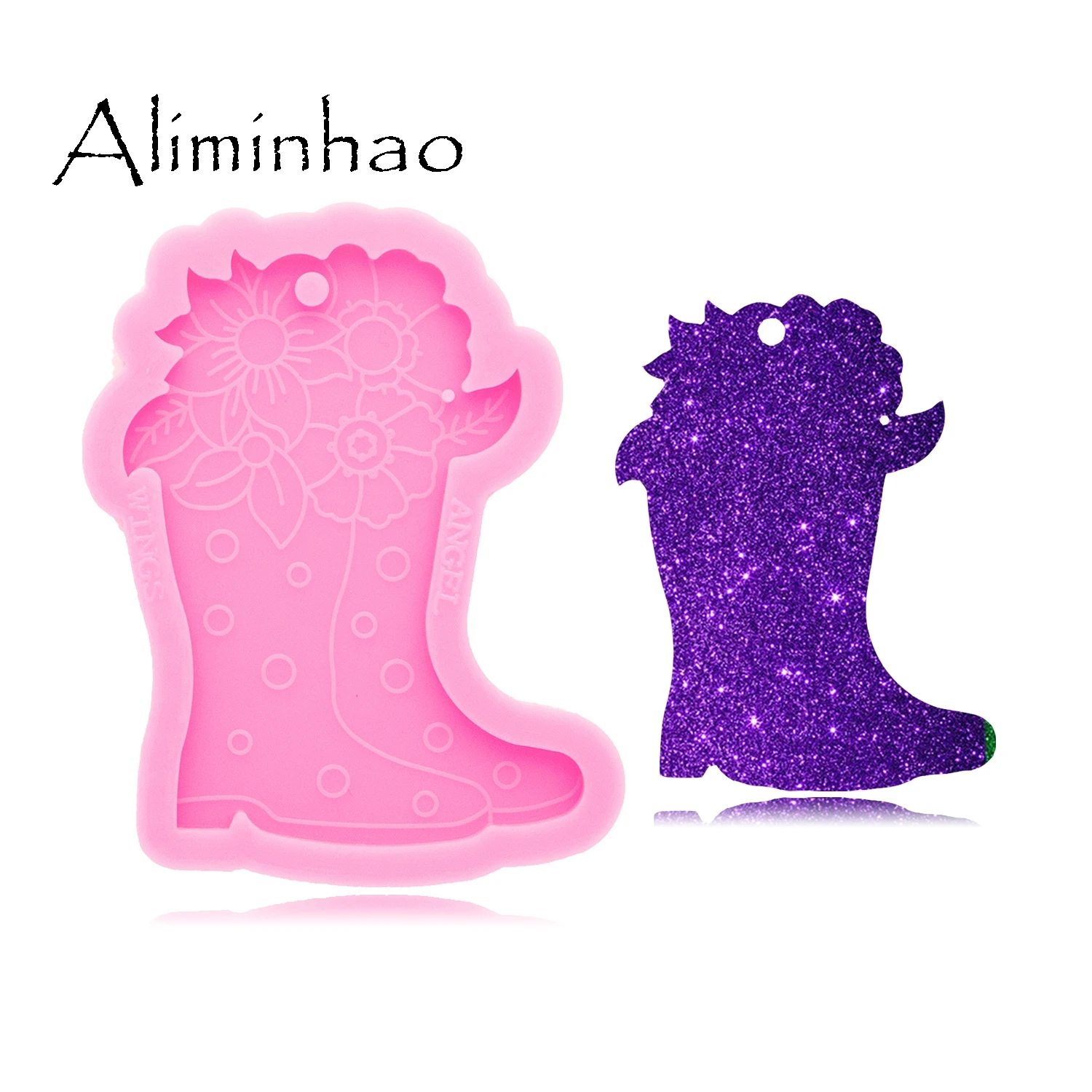 DY0568 блестящий брелок ботинки плесени обувь силиконовая эпоксидная смола форма