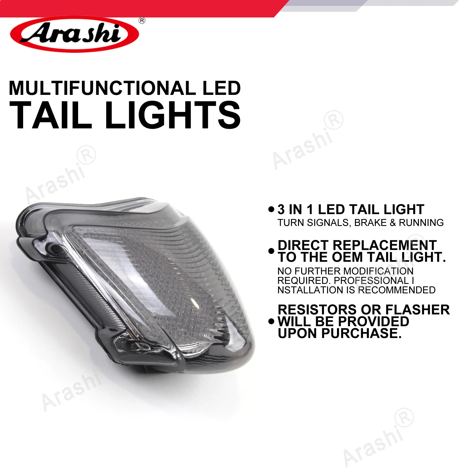 

Arashi HAYABUSA Gen 2 LED Tail Light Turn Signal Brake Lamp For SUZUKI GSXR1300 GSX-R1300 GSX R 2008 - 2020 2009 2010 2011 2012