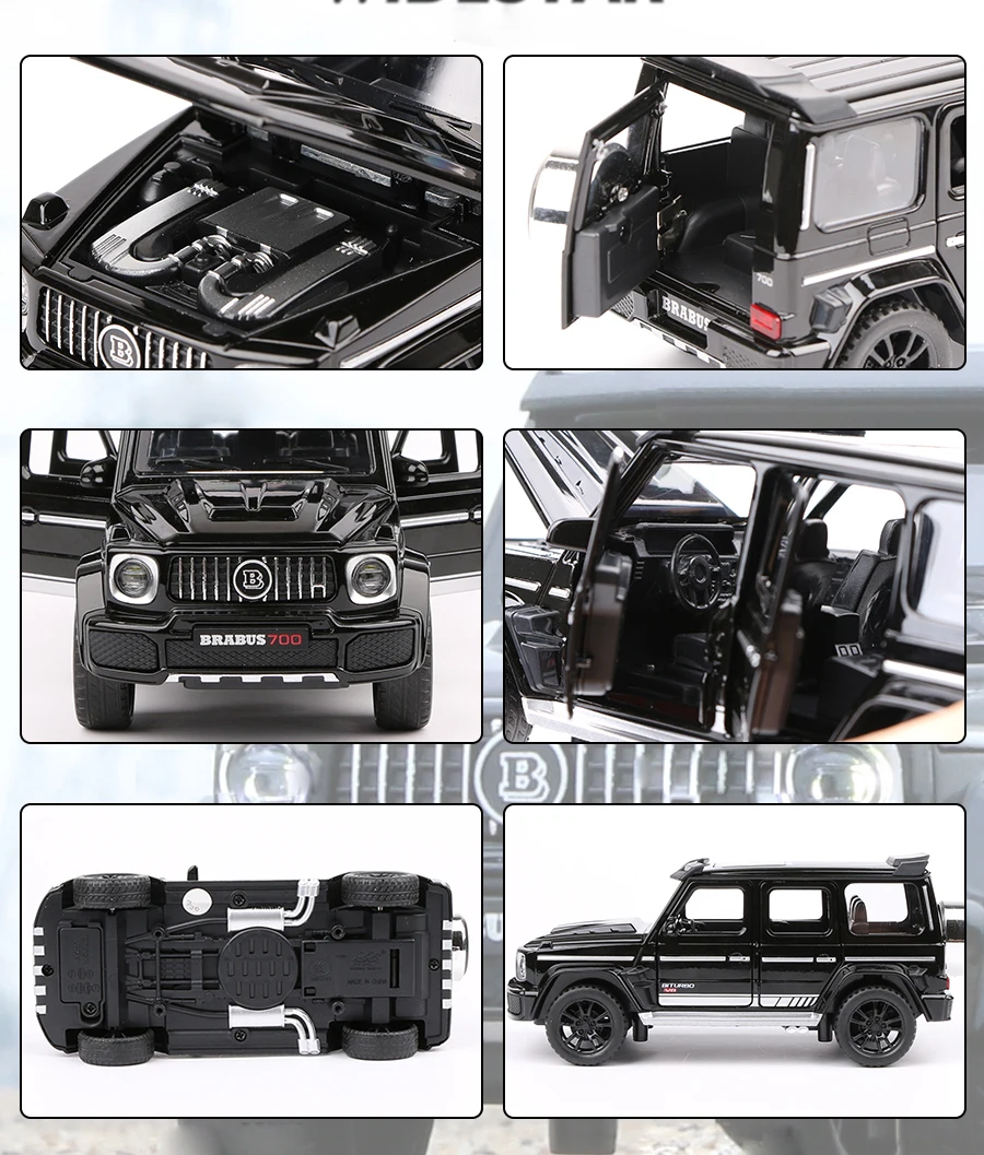 

1:32 Diecast Metal Toy Car Model Vehicle SUV New G700 High Simulation Sound And Light Pull Back Car Collection Kids Toys Gifts
