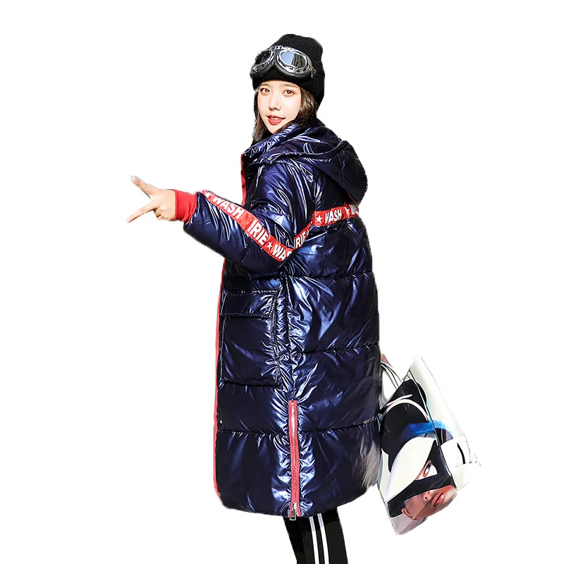 

Женский зимний длинный пуховик с меховым воротником и капюшоном