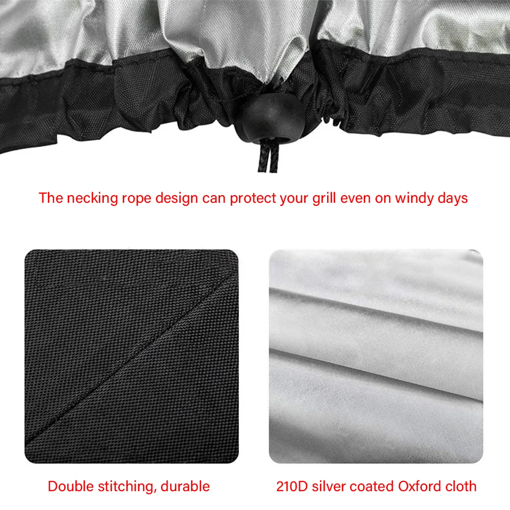 bbq grill cover 3 sizes black outdoor waterproof barbeque cover anti dust protector for gas charcoal electric barbecue grill free global shipping