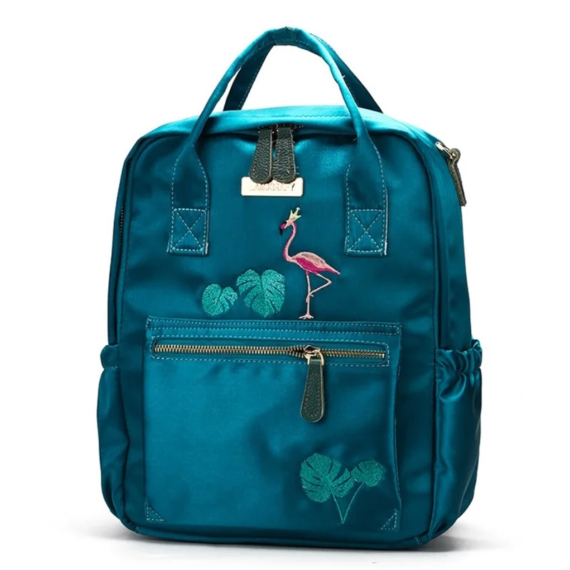 Женский вышитый Фламинго студенческий рюкзак для путешествий с героями