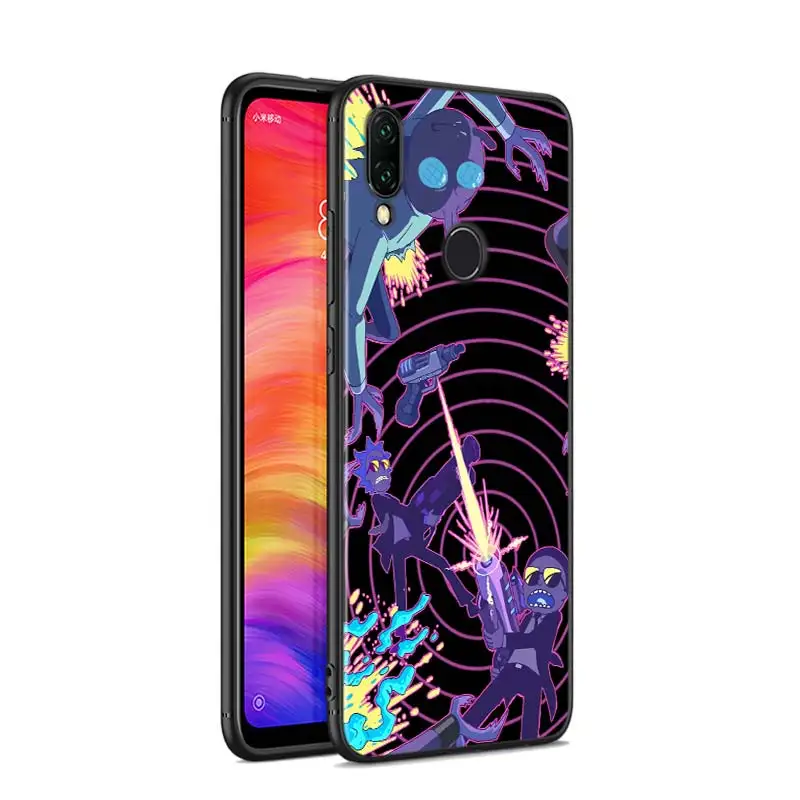 Черный силиконовый чехол Рик и Морти модный для Xiaomi Redmi Note 8 7 6 5 4X4 K20 Pro 7A 6A 6 S2 5A Plus чехол для телефона
