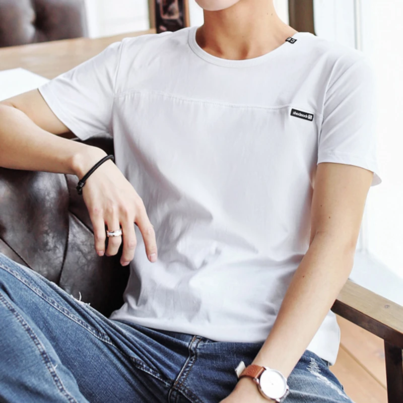 95% хлопок футболка с коротким рукавом мужское летнее платье тонкая мужские