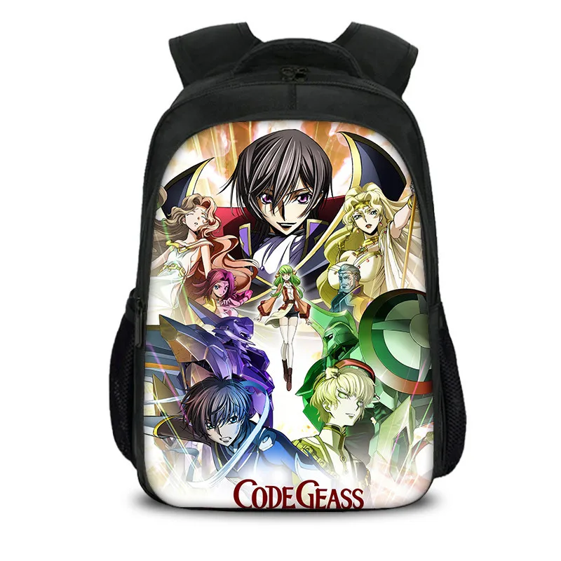 Японский Школьный портфель с принтом Geass для мальчиков и девочек