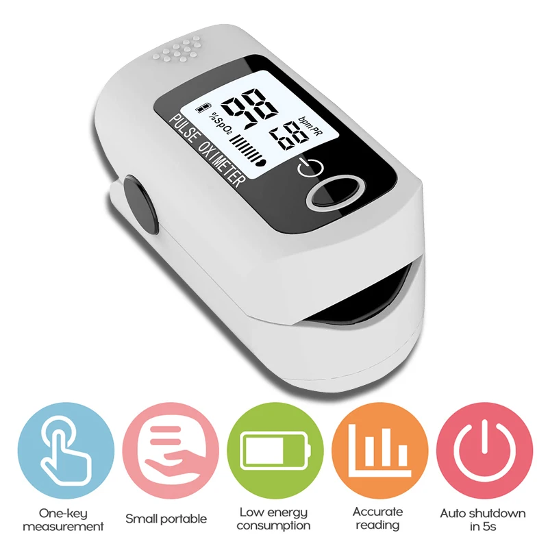 Изогнутый Пальчиковый пульсоксиметр монитор насыщения пульса сердечного ритма