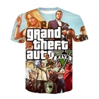 Мужские летние футболки с принтом Grand Theft Auto Game GTA 5, крутая Мужская футболка GTA5, красочная футболка с 3D-принтом, забавная одежда, 2020