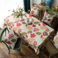 bloem gedrukt rode waterdichte tafelkleed rechthoekige tafel cover dining tafelkleed salontafel mat voor keuken woonkamer