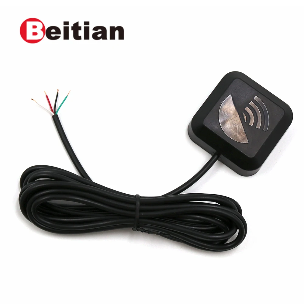 BEITIAN 5 шт. 42*42*15 мм 4 кабеля DIY GNSS ГЛОНАСС магнитное дно водонепроницаемый IP67 GPS