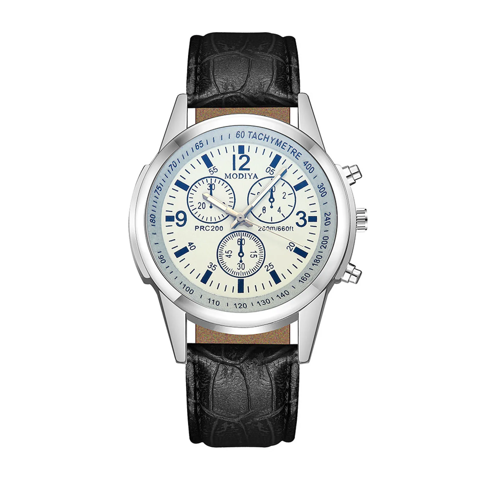 

Gift Watch Quartz Watch Casual Blue Light Glass Leather Strap Watch Blue Light Display Quartz Wristwatch Automatic Clock Luxury
