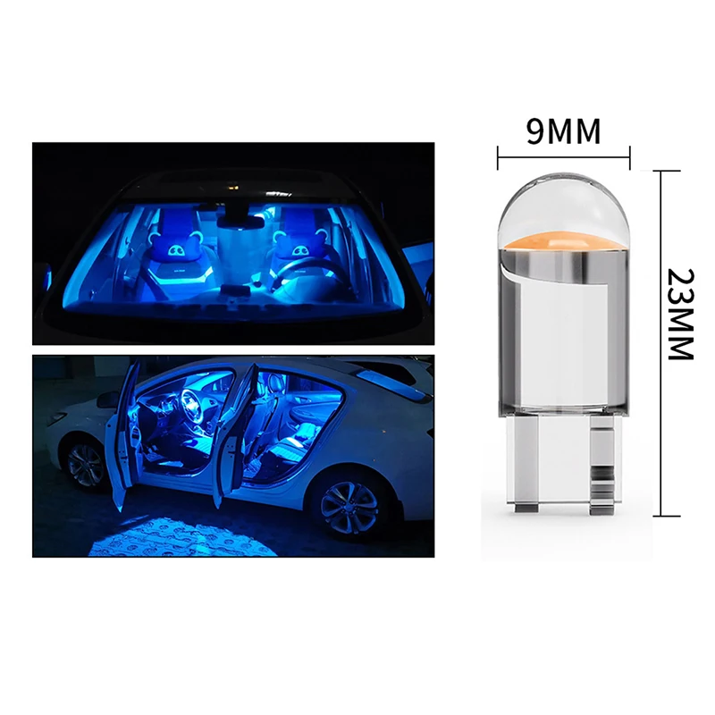 

2 шт. W5W 194 T10 Стекло Корпус Cob светодиодный автомобиль лампы 6000K лампа потолочный плафон светильник белого цвета