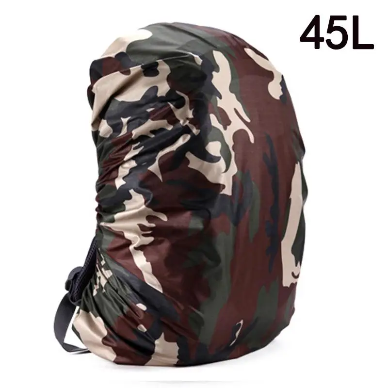 camouflage45 35/45L Регулируемый Водонепроницаемый рюкзак дождевик Сумка Чехол защиты в стиле милитари мешок для кемпинга на открытом воздухе Пеший Туризм - Цвет: camouflage45