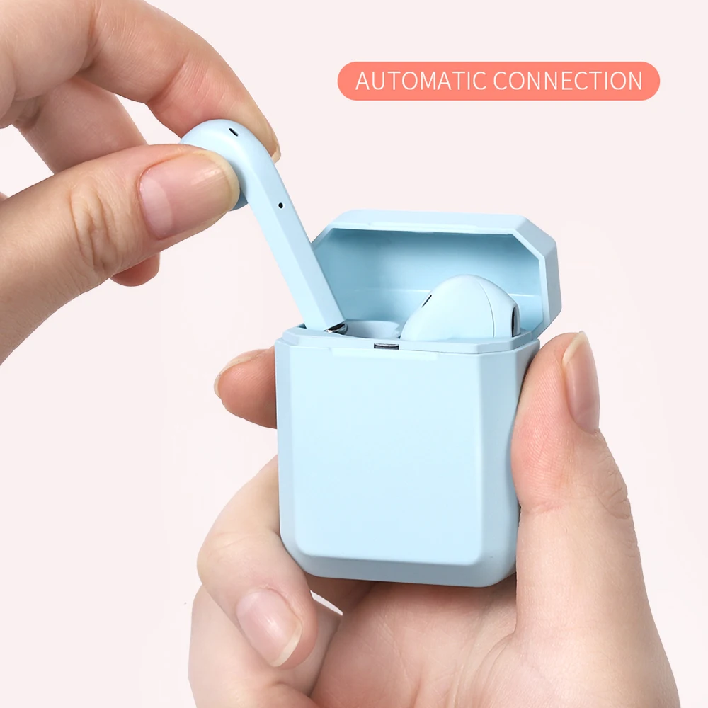 Wireless Headphone Bluetooth 5.0 Original Macaron i12 in Earphone Touch Mic Charging Box Sport Headset For Smart Phone | Электроника