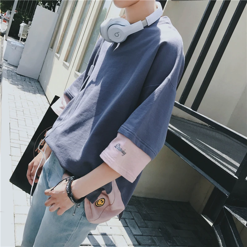 

2020 extend hip hop street T-shirt wholesale fashion brand t shirts men summer long sleeve oversize