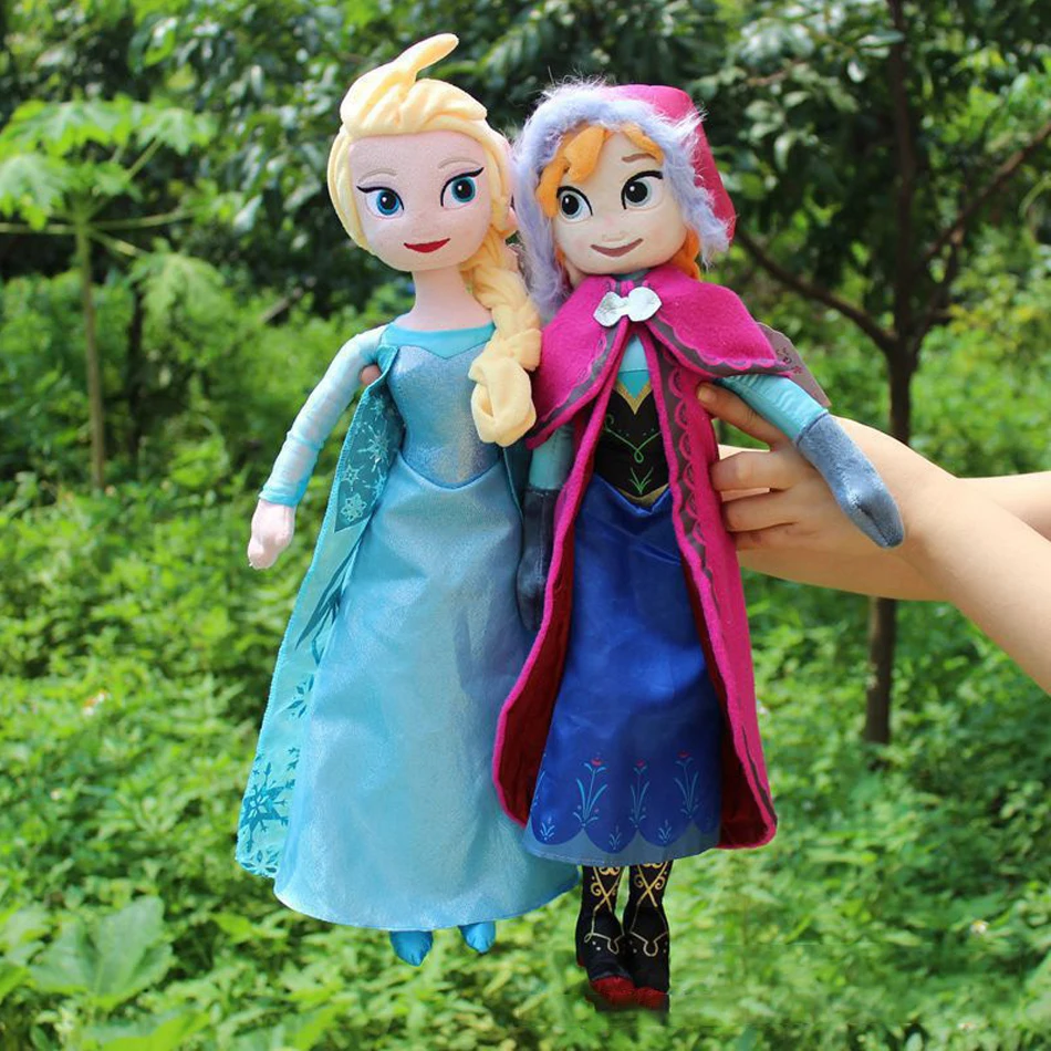 

40 CM Frozen Snow Queen Elsa Stuffed Doll Princess Anna Elsa Doll Toys Elza Stuffed Plush Kids Toys Hallowe