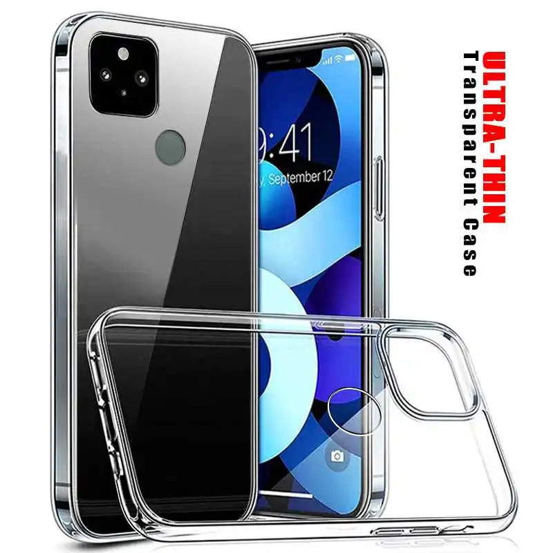 

Ultra Thin Transparent Soft Case For Google Pixel 5 4 XL 3a 3 2 Phone Case Cover