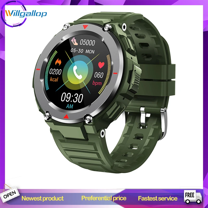 

Смарт-часы Willgallop S25 BT с функцией вызова, пульсометром, тонометром, секундомером, шагомером, IP67