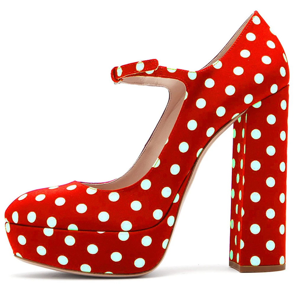Женские вечерние туфли-лодочки на платформе и высоком массивном каблуке | Обувь