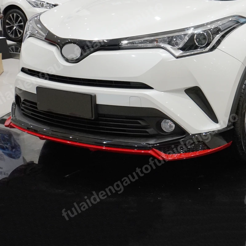 3 шт. для Toyota C-HR CHR- передний бампер для губ объемная рельефная Накладка для отделки автомобиля аксессуары для укладки