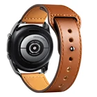 Кожаный ремешок для Samsung Galaxy wacth Active 2 Gear S3 Frontier 20 мм 22 мм браслет Huawei GT2Pro Galaxy 3 45 мм42 мм46 мм