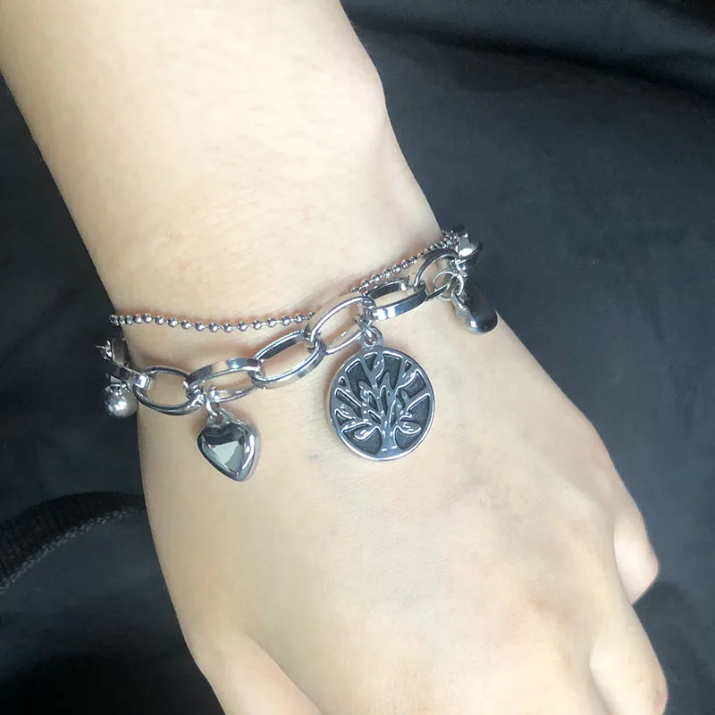 Браслеты с подвесками подвеска деревом жизни браслет для женщин из нержавеющей