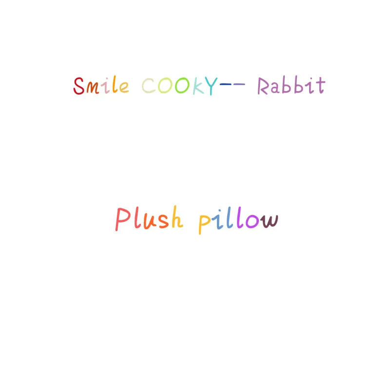 Smile COOKY-- Rabbit 35 см оригинальные Kpop Bangtan мальчики плюшевые игрушки мягкие подушки валик кролик/щенок/Сердце/Коала/овца/лошадь/инопланетянин/печенье кукла подушка - Цвет: Smile COOKY-- Rabbit
