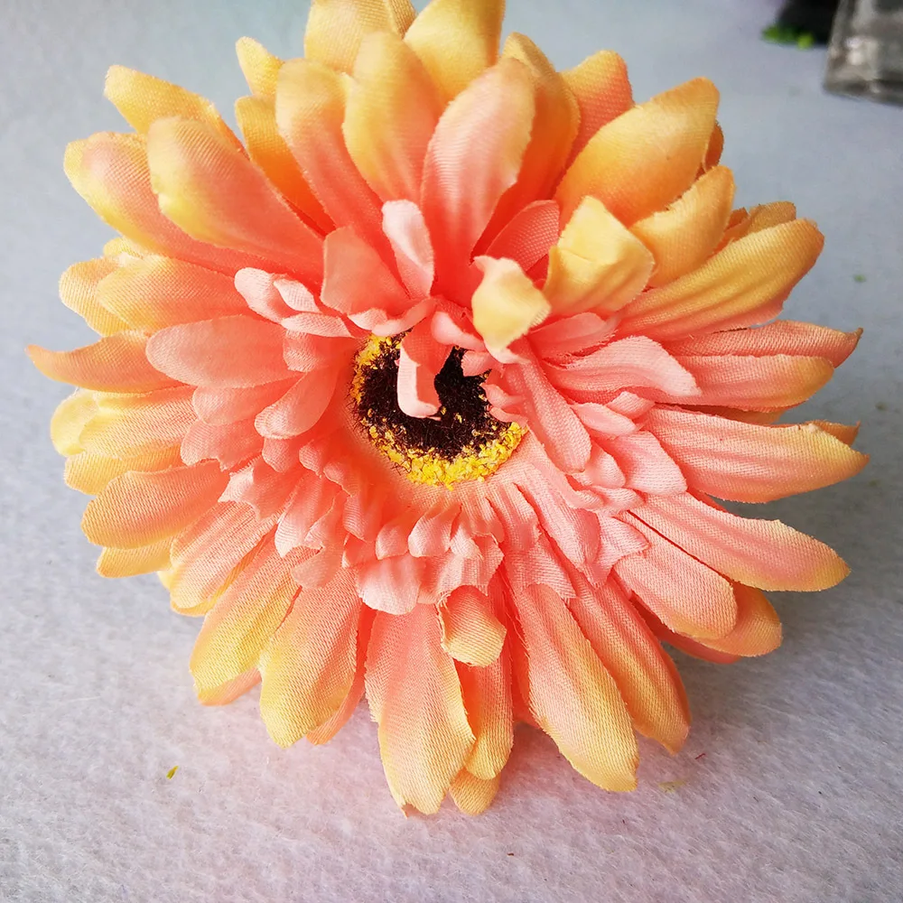 6 Ручная работа Gerbera модный домашний сад невесты Diy из упаковочного материала Свадебные банкетные Декоративные искусственные цветы ножницы Корона - Цвет: 6
