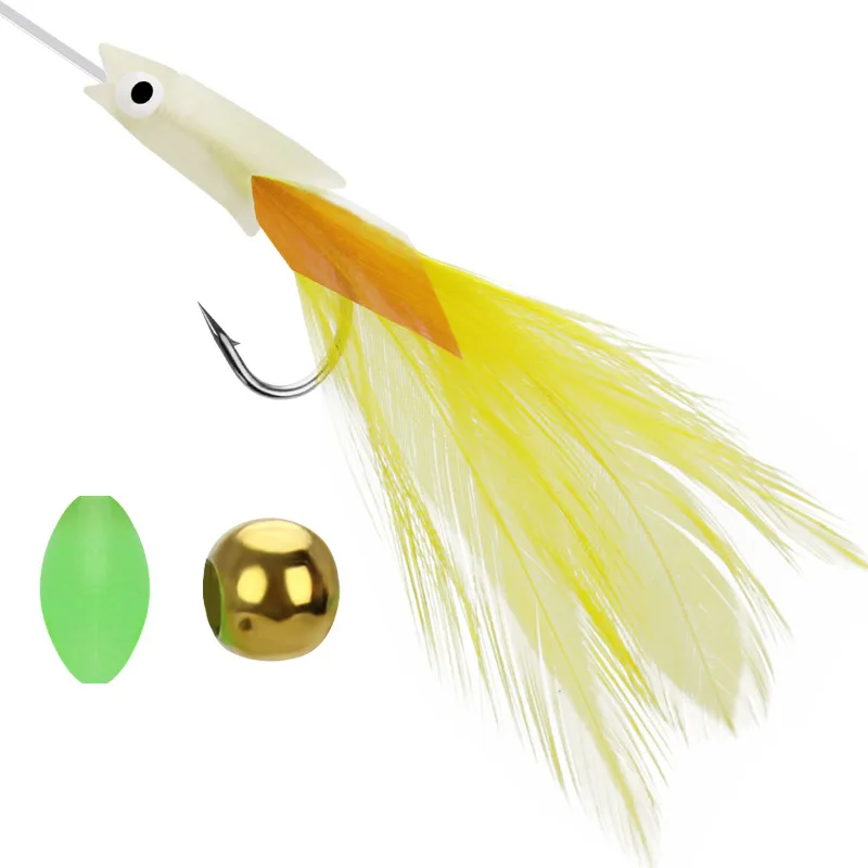 3pcs/Set A bunch of three fish Combination Fishhook Fishing Lure Set Wire Artificial Silicone Luminous Bait | Спорт и развлечения