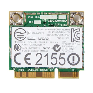 Двухдиапазонный беспроводной-AC для BCM94352HMB 867 Мбитс WLAN + Bluetooth BT 4,0, половина мини PCI-E Wi-Fi Wlan 802.11ac карта DW 1550