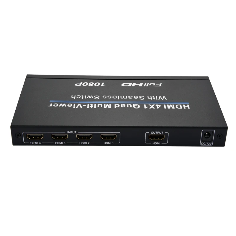 

4X1 Multi-Viewe HDMI Quad Screen Real Time Multiviewer with HDMI Seamless Switcher Function Full 3D 1080P Switcher for PC(EU Plu