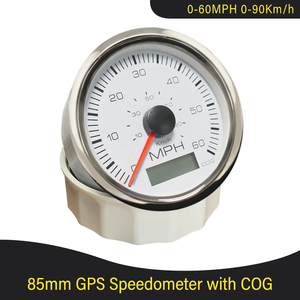 85 мм Универсальный GPS Спидометр с COG 0-60 миль/ч 0-90 км/ч лодочный автомобильный
