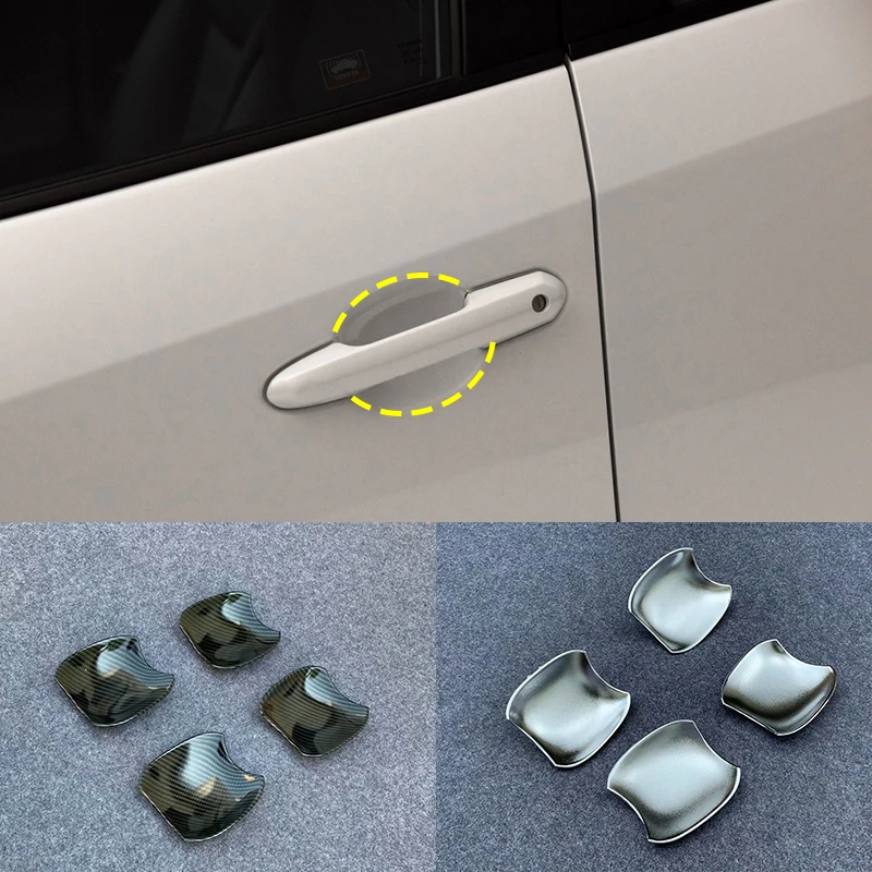 

4 шт., наклейки на дверные ручки для Toyota RAV4 2019 2020
