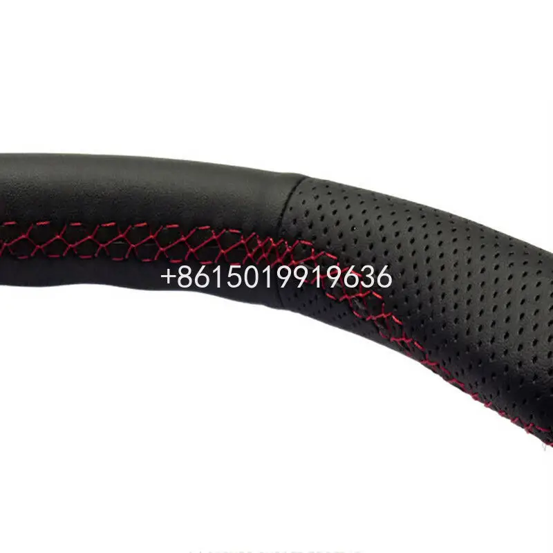 

Hand sewing custom Black Leather Car Steering Wheel Cover for BMW Z4 E85 2003-2006