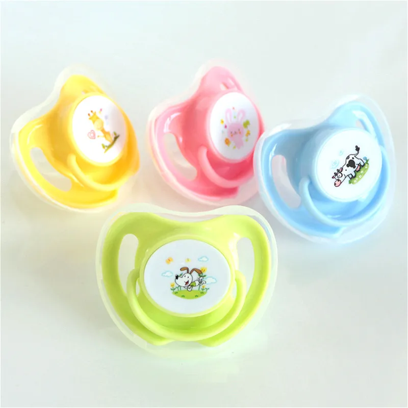 1 шт. безопасные соски Детские хлопковые с рисунком животных из пищевого силикона