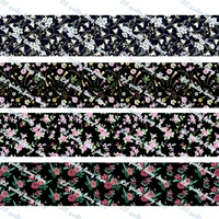 16 75mm watercolor flowers printed grosgrain ribbon16mm printed elastic foe ribbons diy hair bows sewing webbing 50 yards