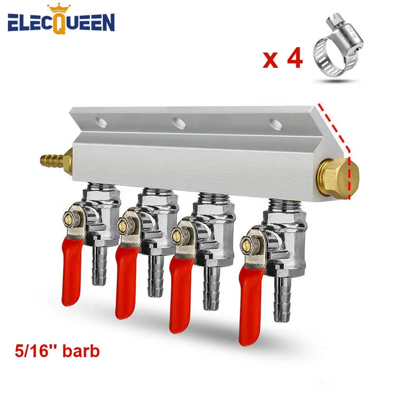 Газовый коллектор Homebrew пивной газ дистрибьютор воздушный СО2 сплиттер 5/16 &quot&quot