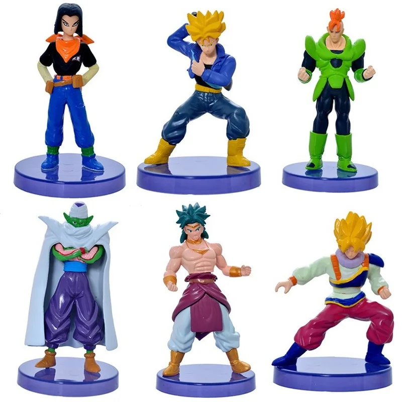 

Classic Anime Dragon Ball Saiyan Character Boxed Decoration Toy Model Doll Action Humanoid Children's Gift Collection 6Pcs/set