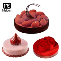 meibum round mousse bakeware set silicone cake molds dessert decorating tools pastry baking moulds kitchen accessoriesl