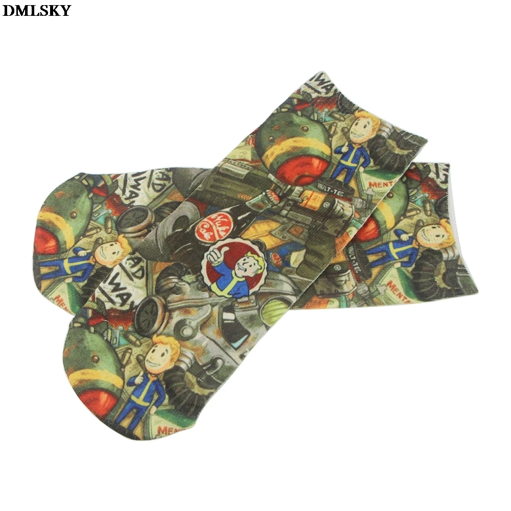 

20Pair M4752 DMLSKY Cartoon Funny Socks Women Men Fashion 3D Men Printed Cotton Socks Novelty Socks