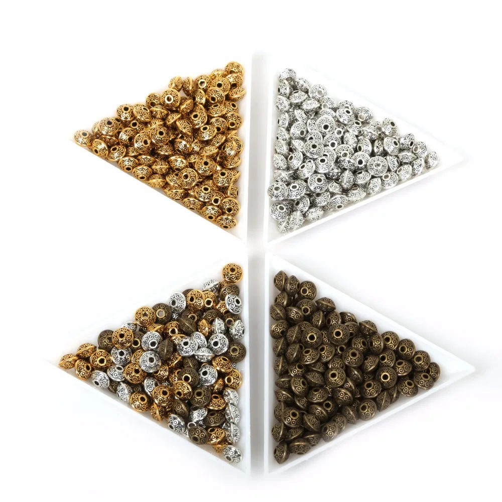 Круглая овальная вставка из тибетского сплава металлические бусины для