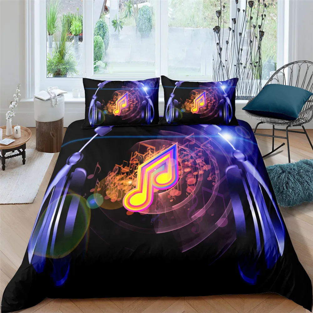 

3D Digital Duvet Cover Music Note Printed Bedding Set Comforter Cover Kids Adult Bedding Sets US/EU/AU Size